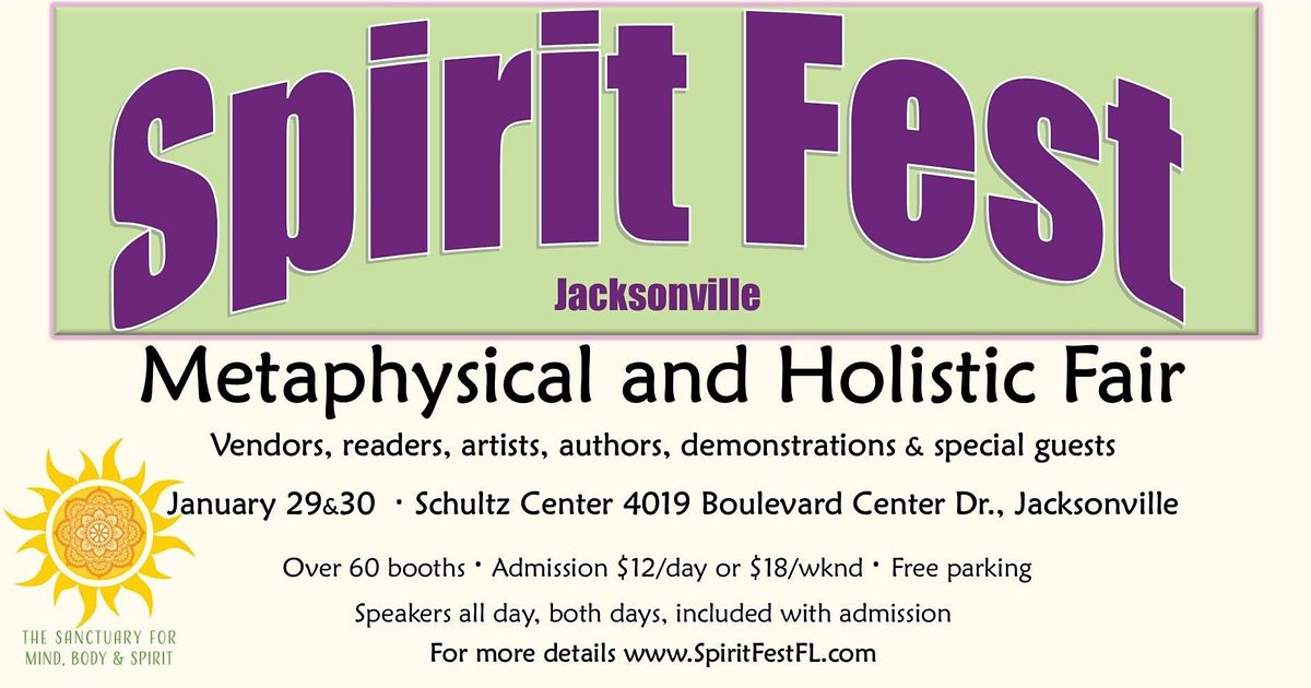 Spirit Fest Metaphysical & Holistic Fair Jacksonville Schultz