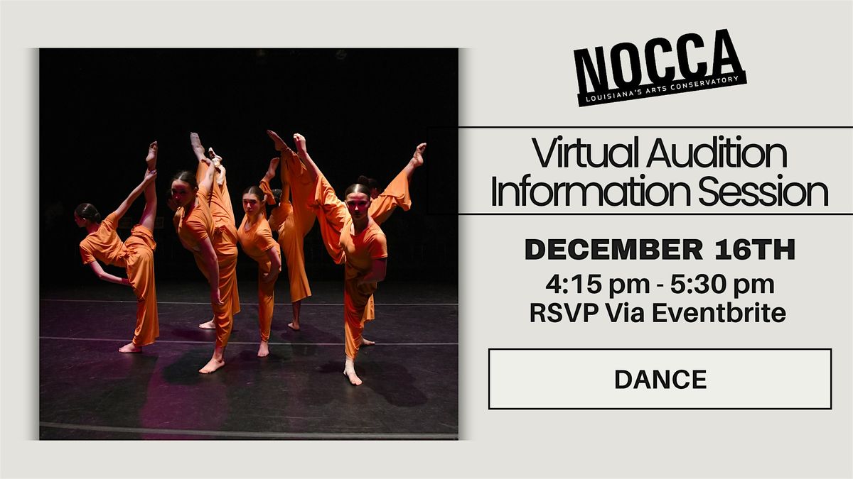 2026-2027 VIRTUAL Audition Information Session in DANCE