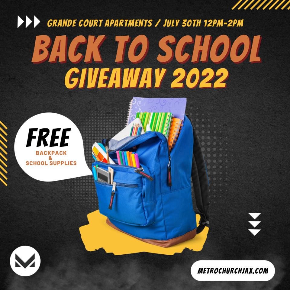 Back to school Giveaway 2022 Grande Court Apartments, Jacksonville