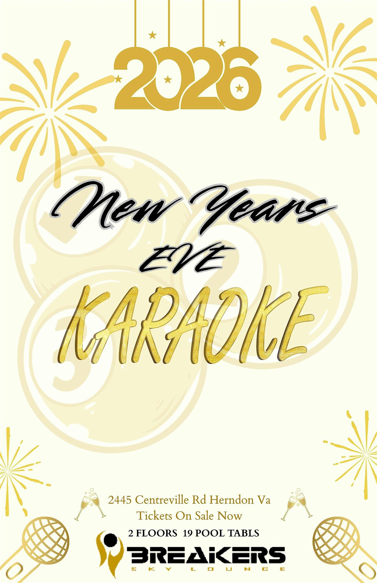 NYE KARAOKE AT BREAKERS SKY LOUNGE