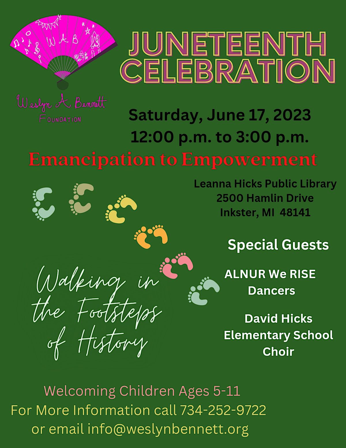 Celebration 2023 Leanna Hicks Public Library, Inkster, MI