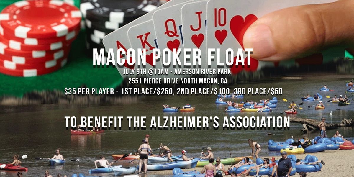 Macon Poker Float at Amerson River Park, Macon on 9th July, 2022
