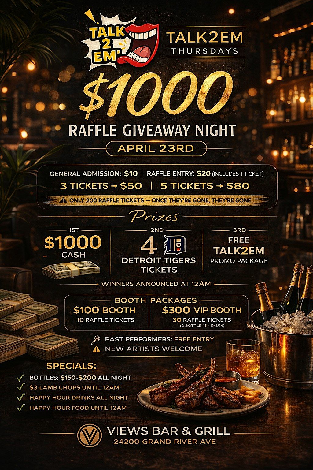 Talk2Em Thursday $1000 RAFFLE GIVEAWAY