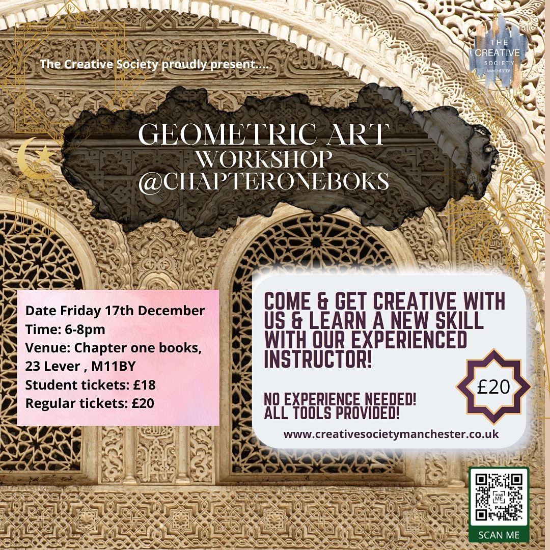 Geometric Arabic Art workshop @Chapteronebooks