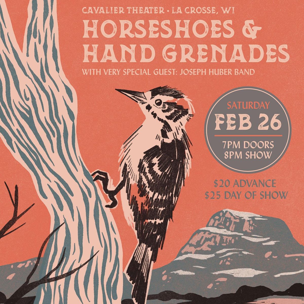Horseshoes & Hand Grenades with Joseph Huber Band at Cavalier Theater