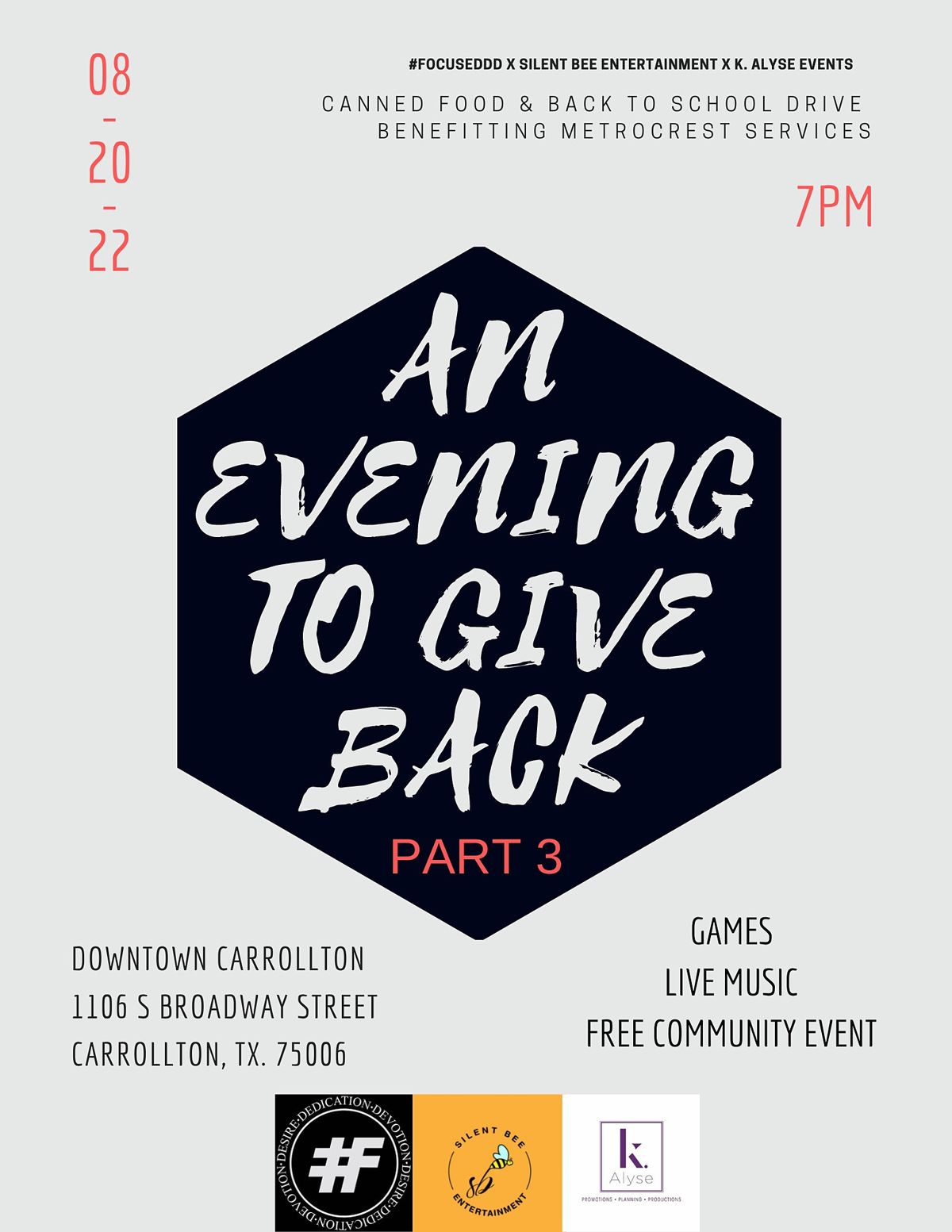 An Evening to Give Back: Part 3 | 1106 S Broadway Street, Carrollton ...