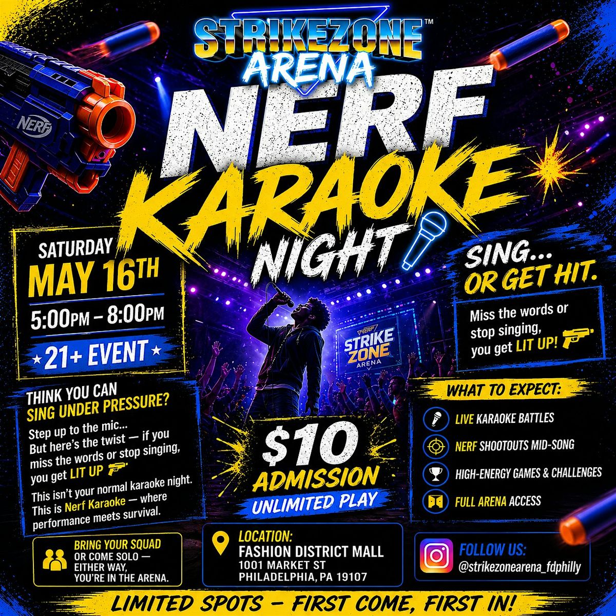 Adult Nerf Karaoke Night