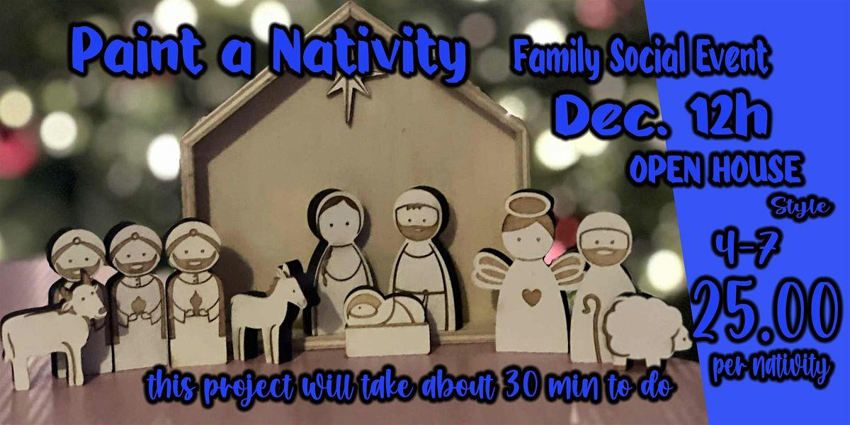 FAMILY EVENT- Painted Nativity Set