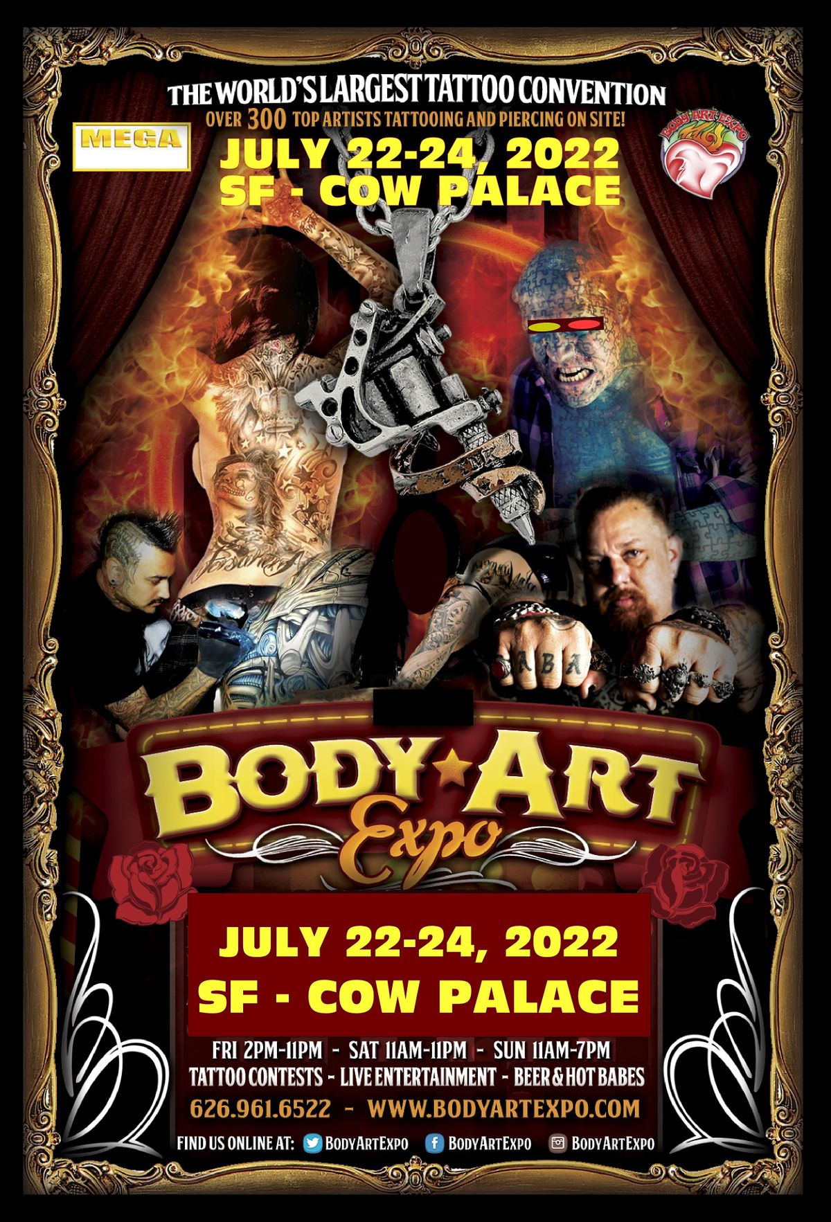 TATTOO & BODY ART EXPO JULY 2224 COW PALACE Cow Palace Arena & Event