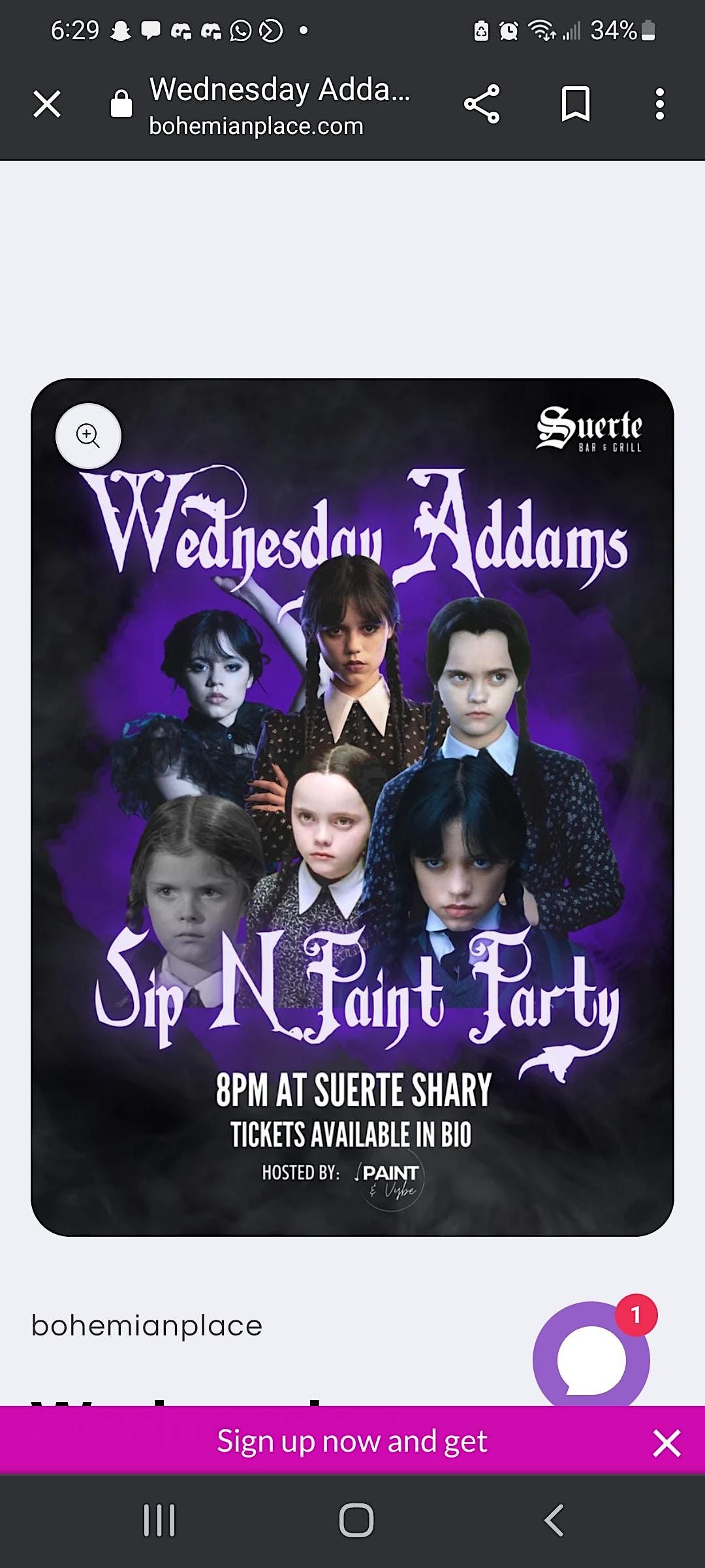 Wednesday Addams Paint Party! Confetti, Bronx, NY January 13, 2023