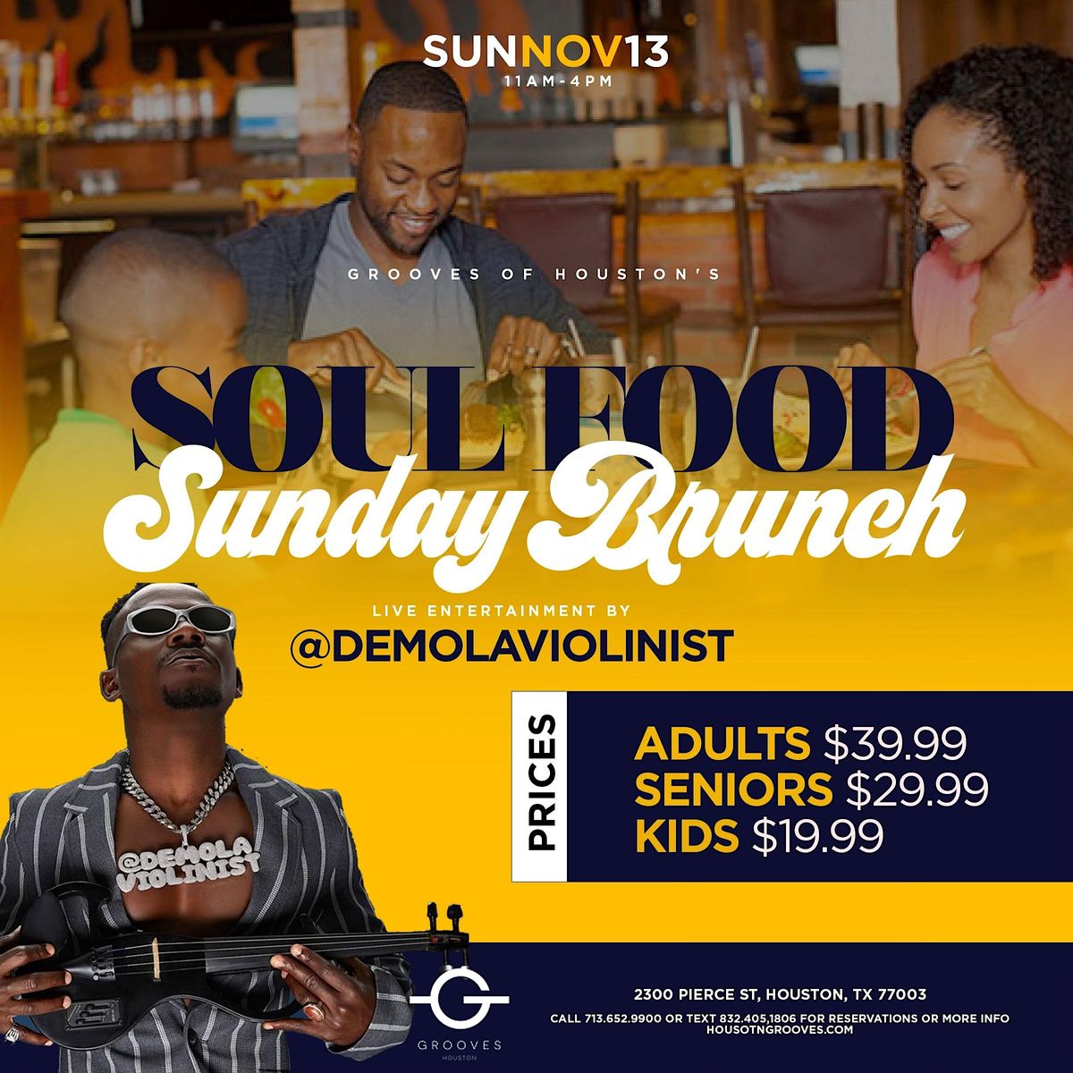 Soul Food Sunday Brunch at Grooves of Houston