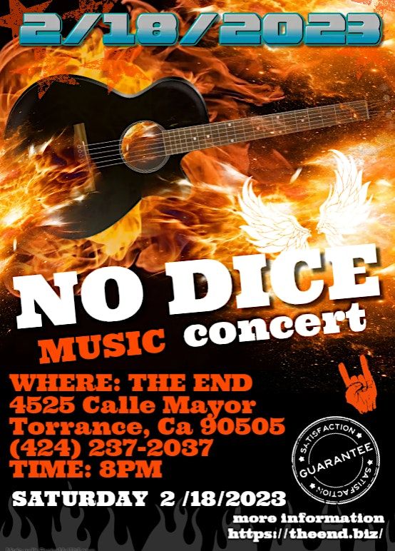 No Dice Classic Rock Band @ The End in Torrance, CA
