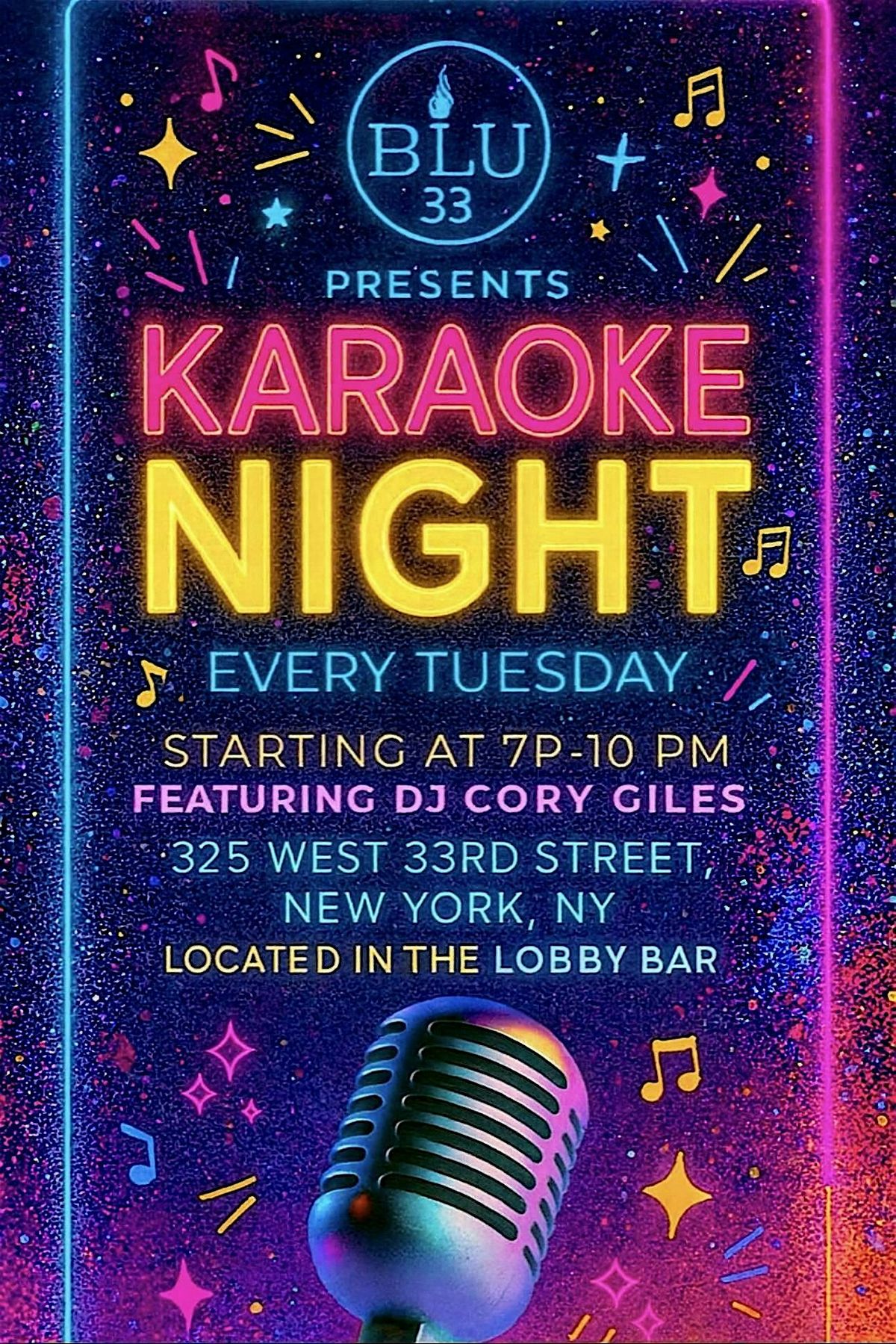 Karaoke Night \u2013 Blu33 Indoor Lounge & Patio