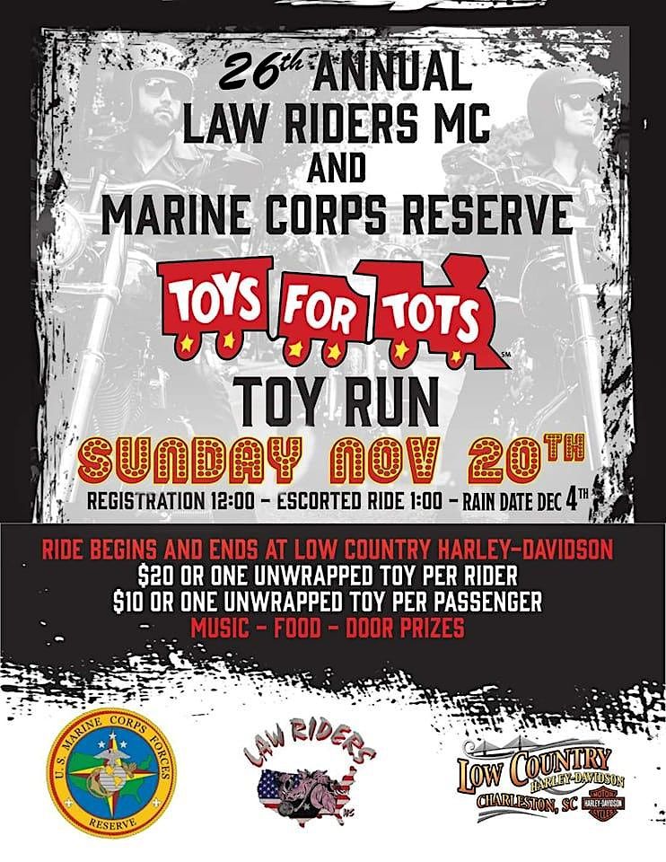 Legal Rider 26th Annual Law Riders MC and Marine Corps Reserves Toys for Tots Toy ...