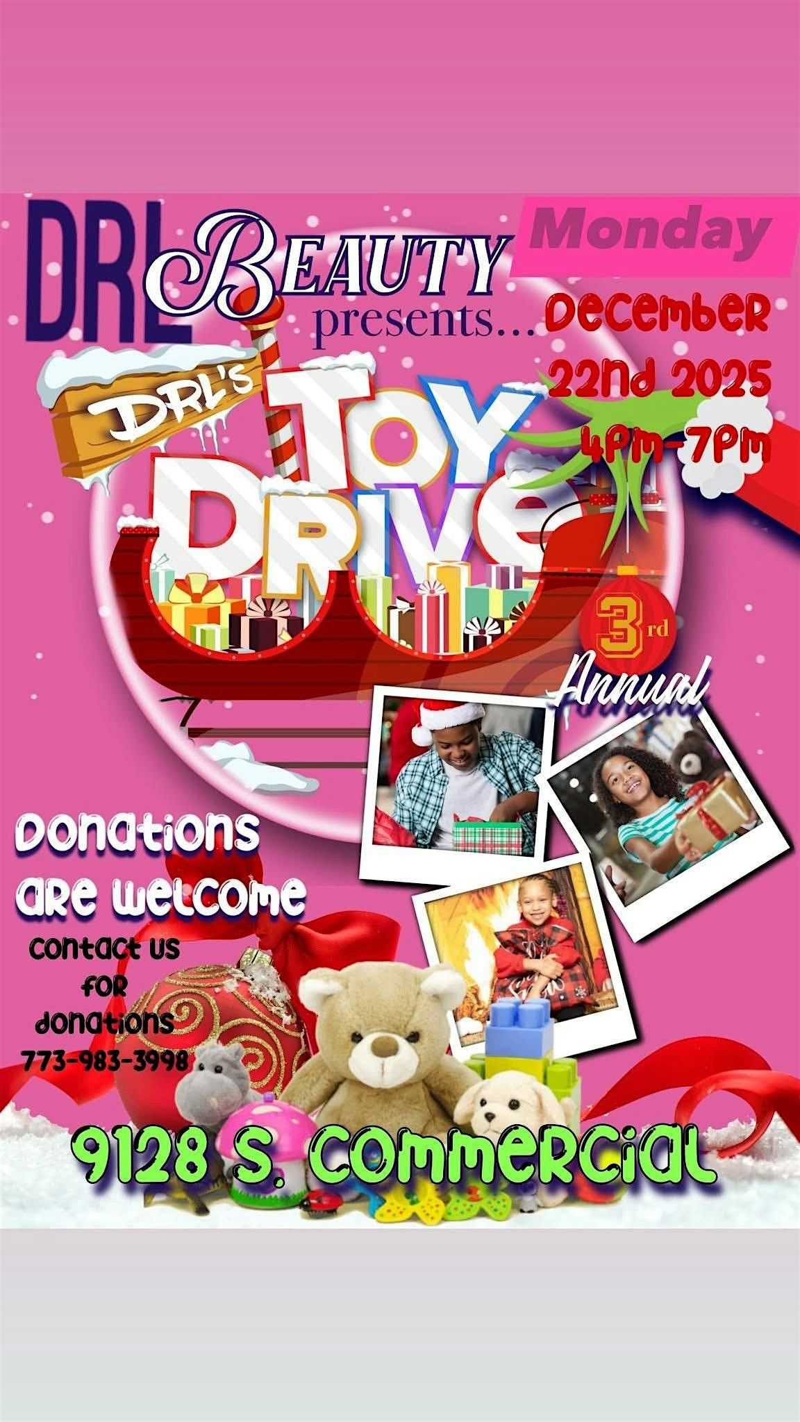 DRL\u2019S BEAUTY TOY DRIVE