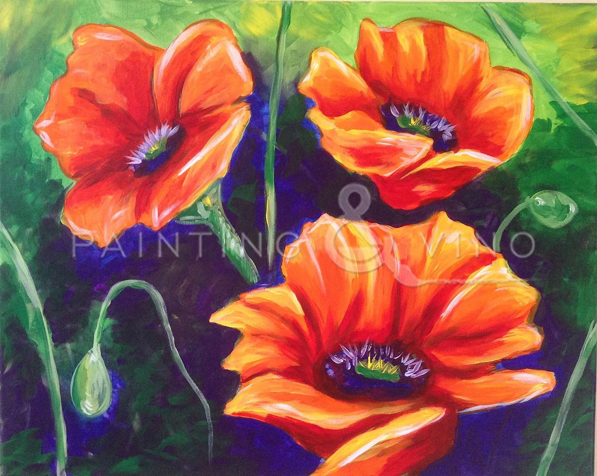 Sip and Paint - "Poppy Garden"  Carte Hotel