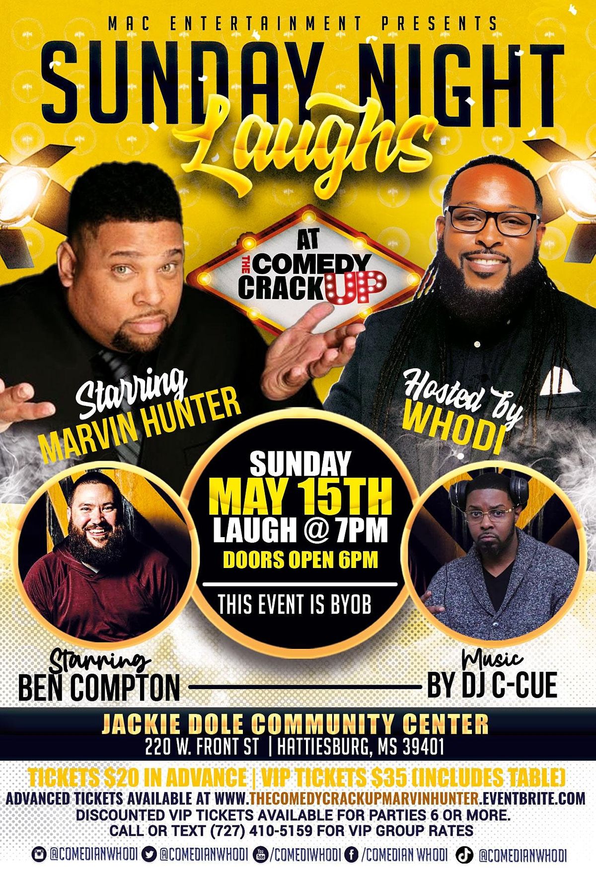 SUNDAY NIGHT LAUGHS starring MARVIN HUNTER | Jackie D Sherrill SUNDAY NIGHT LAUGHS starring MARVIN HUNTER | Jackie D Sherrill