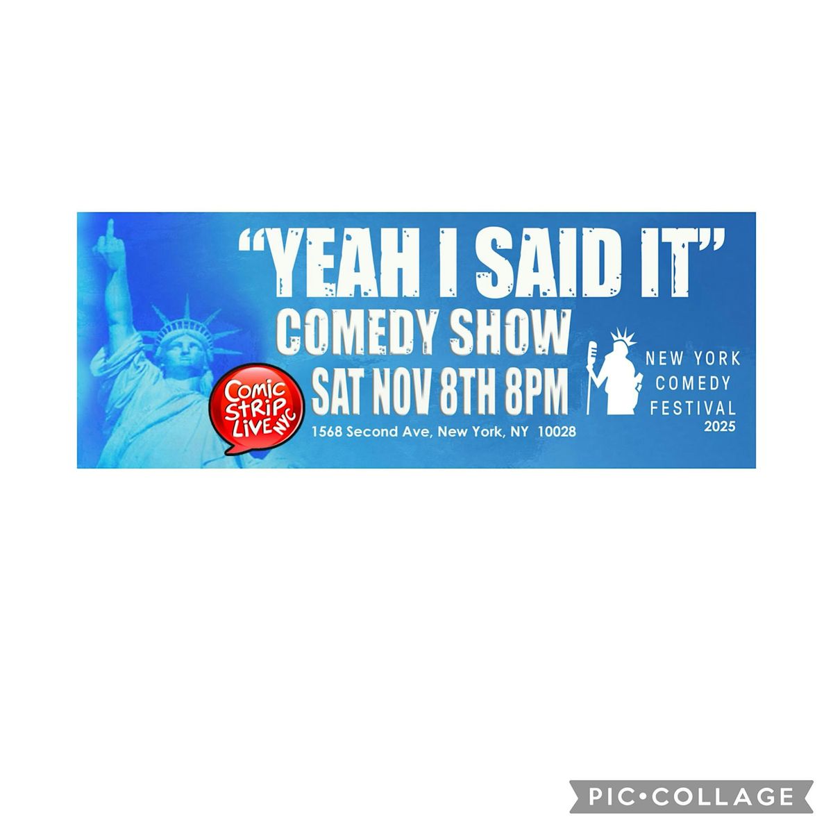Saturday, November 8th, 8:00 PM - Yeah, I Said It Comedy Show!!! NYC
