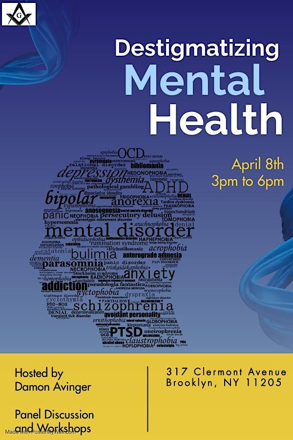 Destigmatizing Mental Health at Brooklyn Masonic Temple on 8th April, 2023