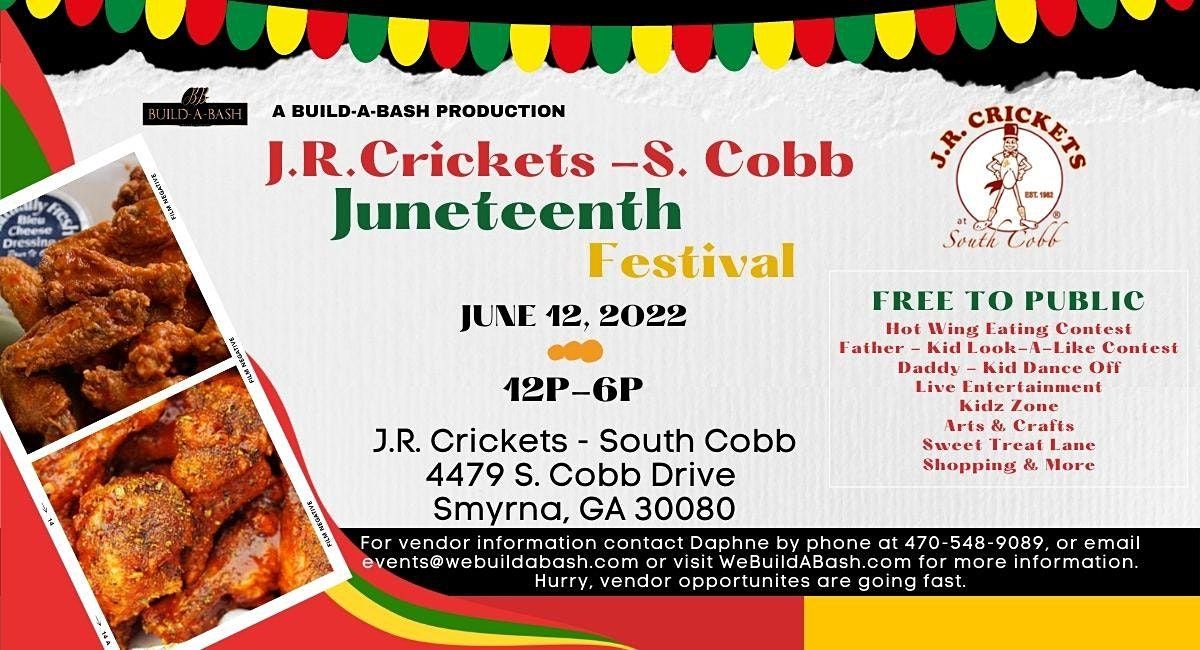 J R Crickets S Cobb Juneteenth Festival J R Crickets Smyrna June 12 22 J R Crickets S Cobb Juneteenth Festival J R Crickets Smyrna June 12 22