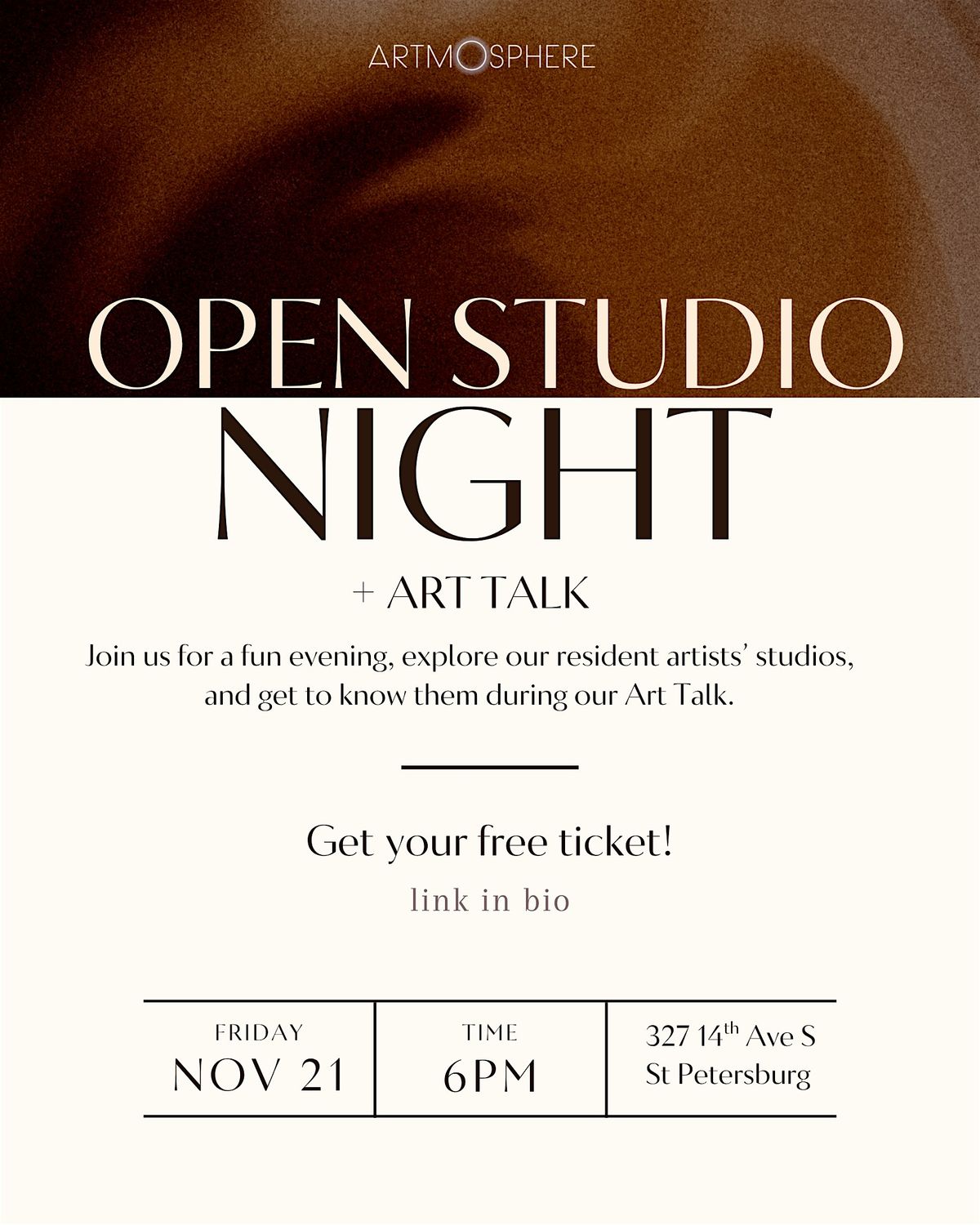 Open Studios Night + Art Talk at Artmosphere