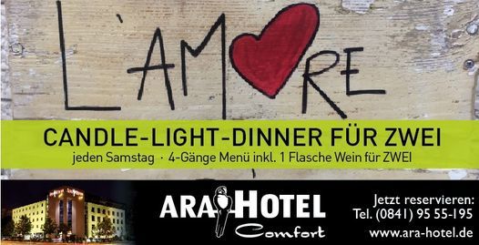 overvældende Ubetydelig komfort Candle Light Dinner für 2 | ARA Hotel Comfort, Ingolstadt, BY | December  11, 2021