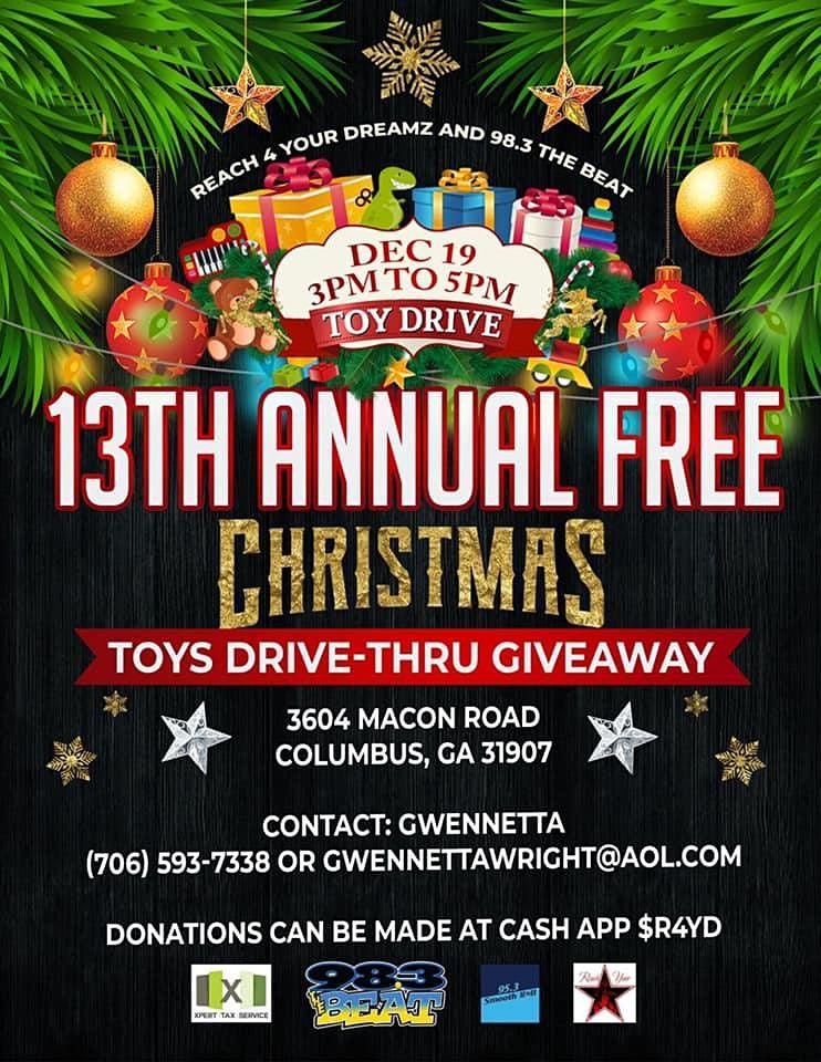 Aflac Christmas Toy Sign Up 2022 Columbus Georgia Free Christmas Toys Drive –Thru Giveaway | 3604 Macon Rd, Columbus, Ga |  December 19, 2021