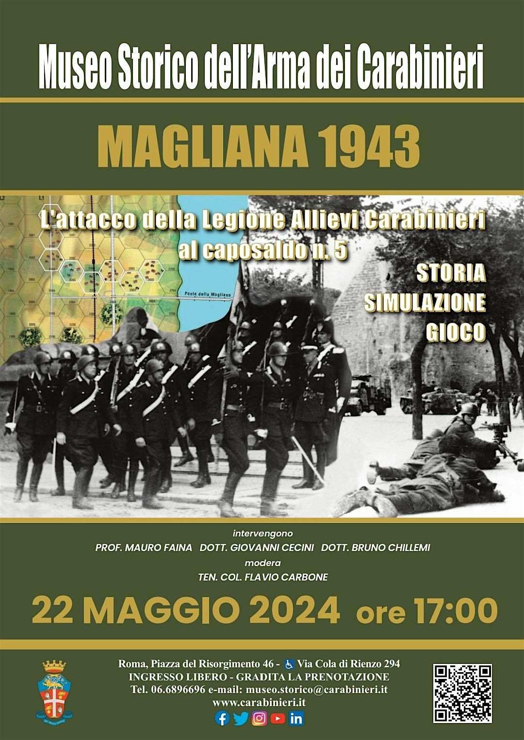 Magliana 1943. Storia, Simulazione, Gioco at Museo Storico dell'Arma ...