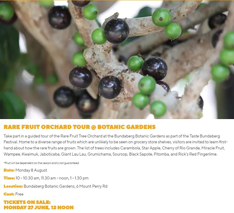 Rare Fruit Orchard Tour @ Botanic Gardens