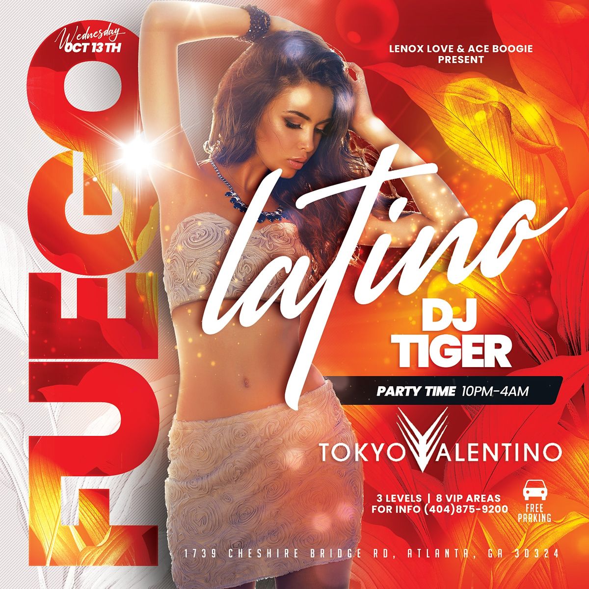 tokyo valentinos latin party 1739 cheshire bridge rd ne atlanta ga october 13 to october 14