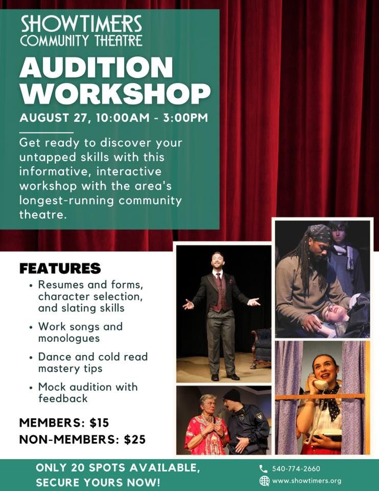Showtimers 2022 Audition Workshop Showtimers Roanoke VA August 27 showtimers-2022-audition-workshop-showtimers-roanoke-va-august-27