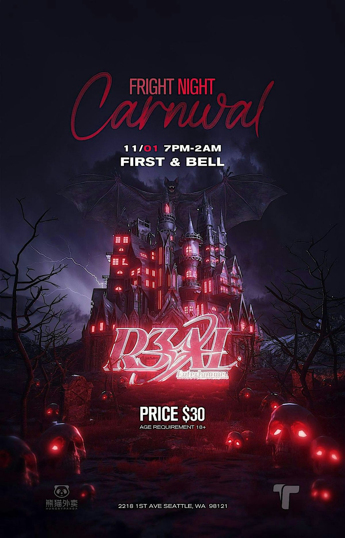 Seattle Halloween Fright Night Carnival Party at First & Bell, Seattle ...