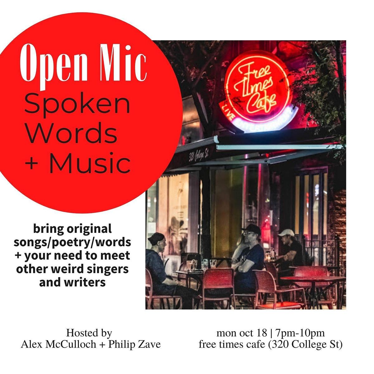 Songwriters Sesh! With Spoken Word Too!