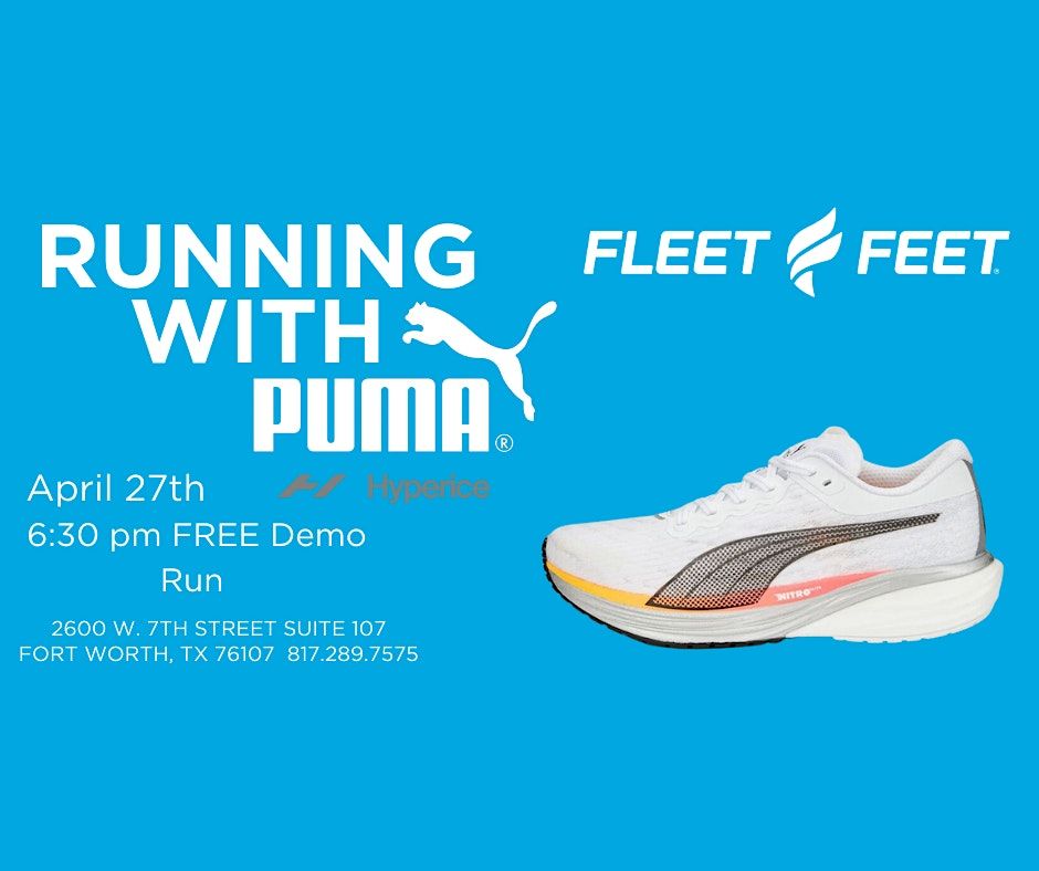 PUMA x FLEET FEET RUN CLUB RAFFLE NIGHT + HYPERICE DEMO Fleet Feet Fort Worth April 27, 2023