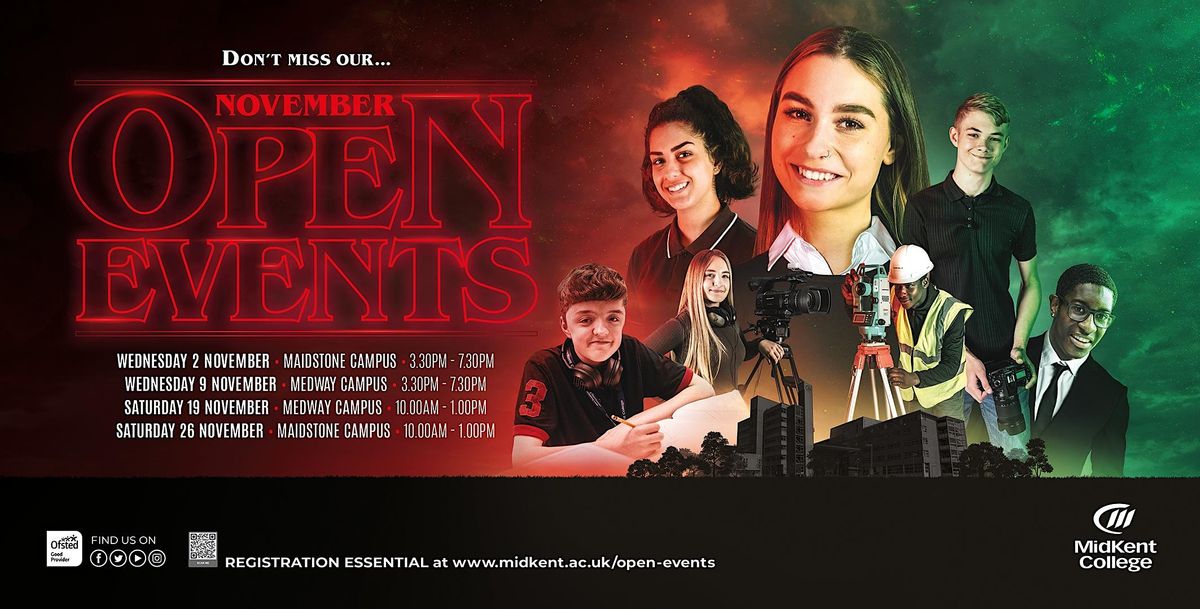 MidKent College open event (Saturday 26 November 2022 Maidstone Campus) MidKent College MidKent College open event (Saturday 26 November 2022 Maidstone Campus) MidKent College