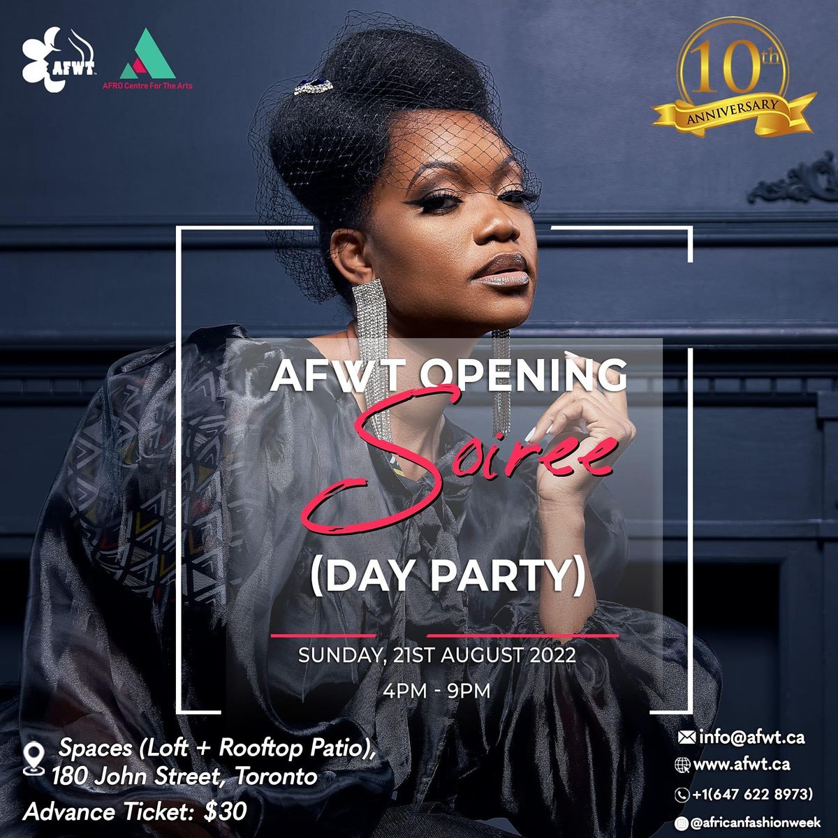 African Fashion Week Toronto 2022 Opening Day Party 180 John St, Toronto, ON August 21, 2022