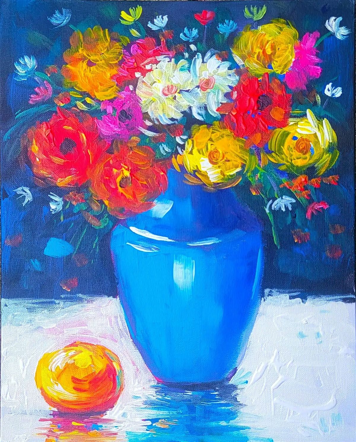 Vase Dc Sip and Paint Washington DC - Floral Vase in Full Bloom at The Delegate ...