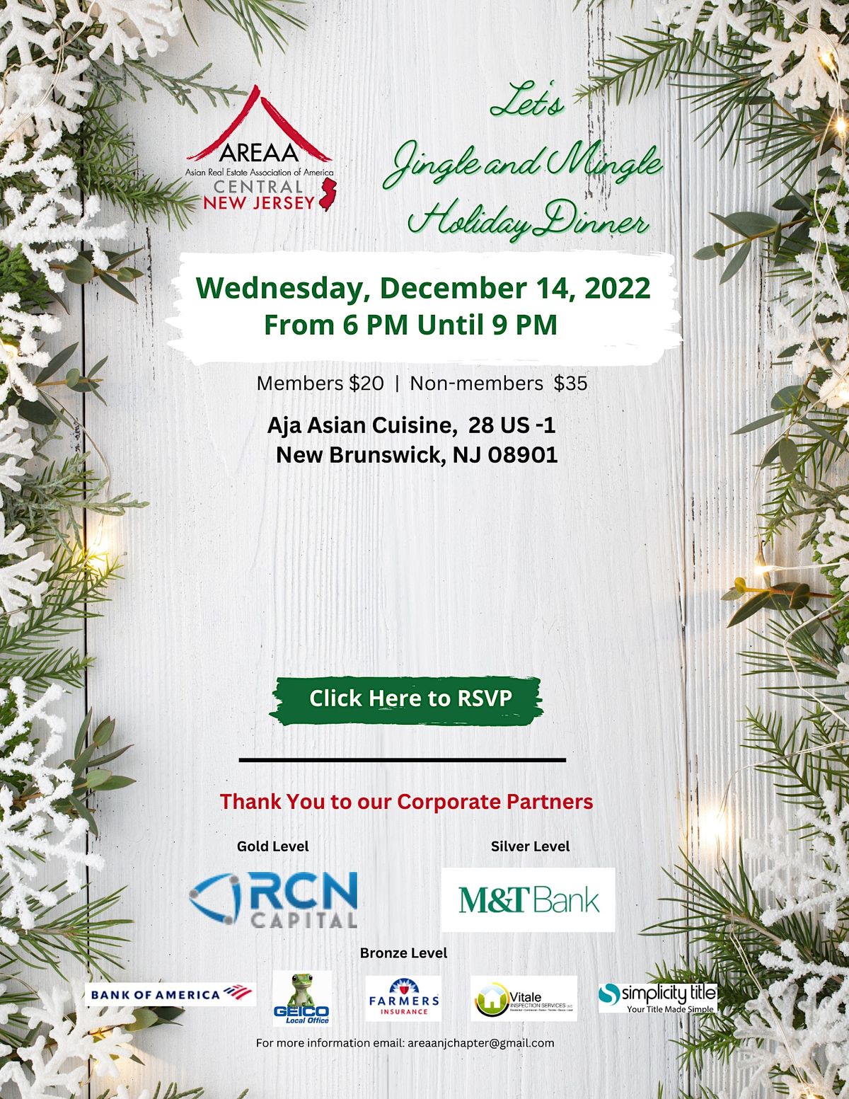 2022 Jingle and Mingle Holiday Dinner Aja Asian Cuisine & Lounge, New