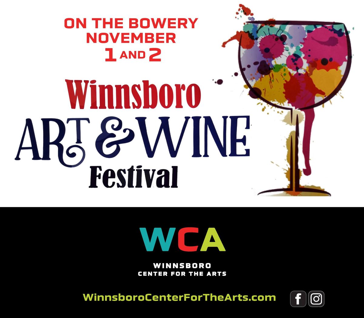 2024 Art and Wine Festival Winnsboro Center for the Arts November 1