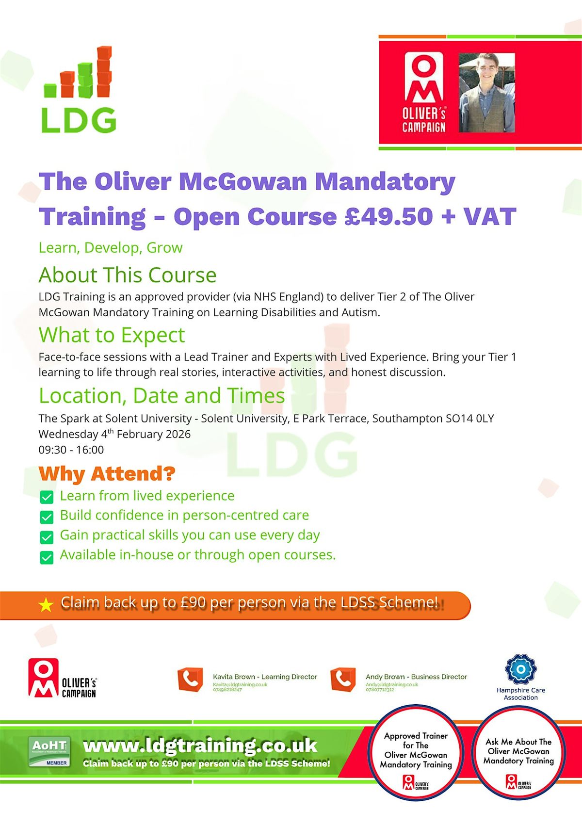 Tier 2 Oliver McGowan Mandatory Training on Learning Disability and Autism