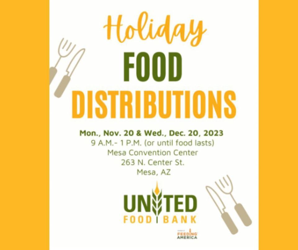 Holiday Food Distribution Mesa Convention Center November 20, 2023