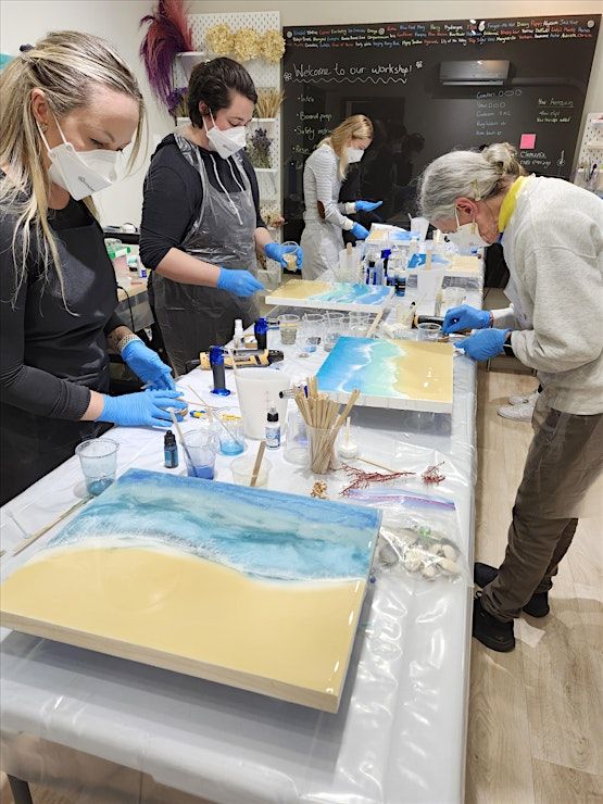 Ocean-Inspired Charcuterie Board with Resin - Sun, April 12th, 2026 at ...