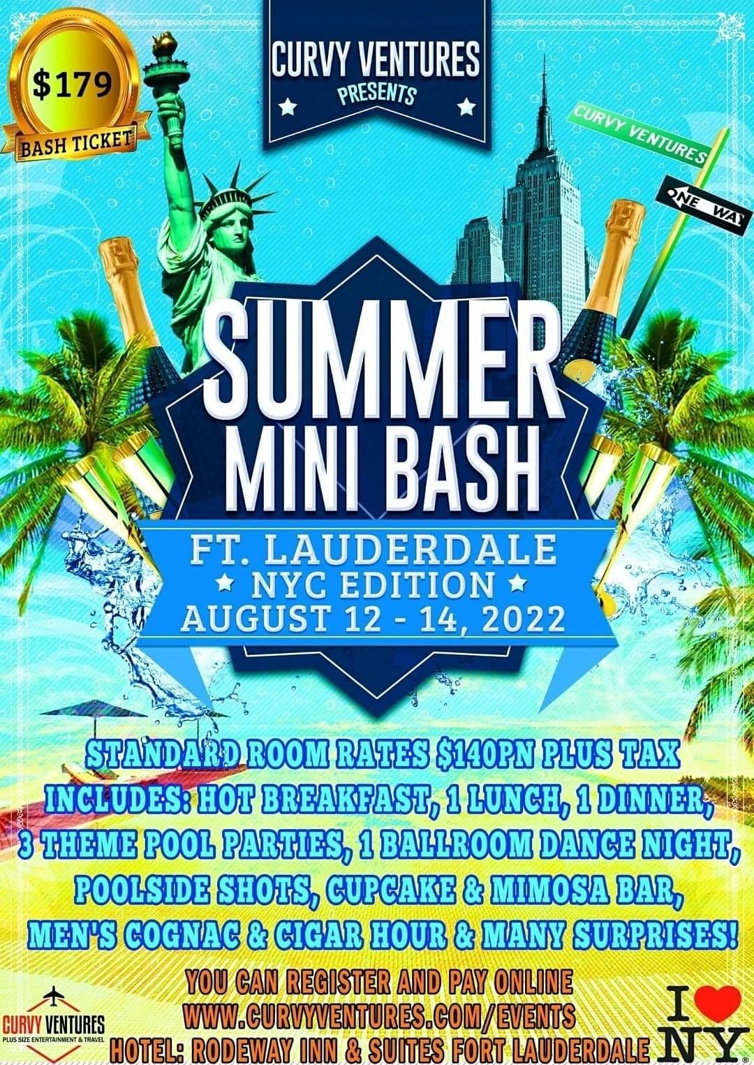 Mini Summer Bash A Size Acceptance Body Positive Event Rodeway Inn Suites Fort Lauderdale Airport Port Everglades Cruise Port Hotel August 12 To August 14