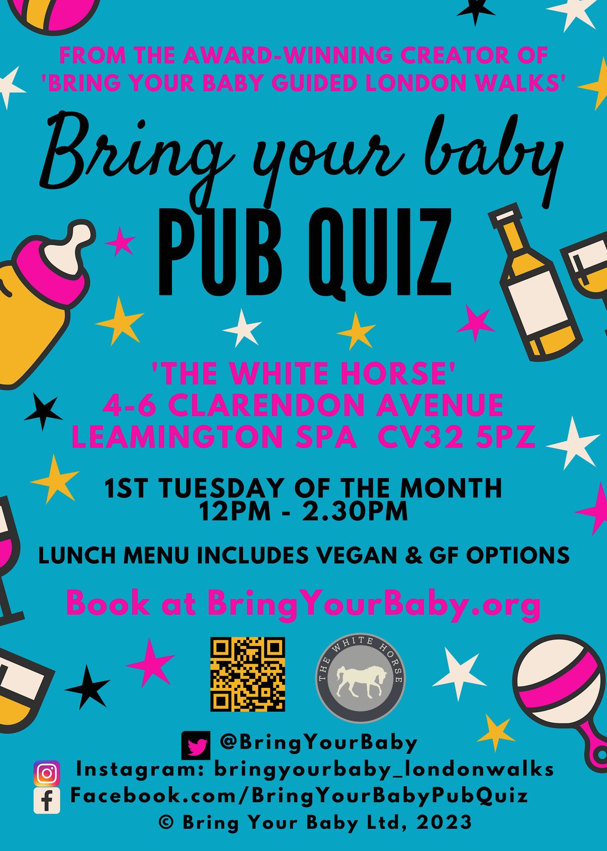 BRING YOUR BABY PUB QUIZ The White Horse, ROYAL LEAMINGTON SPA (CV32
