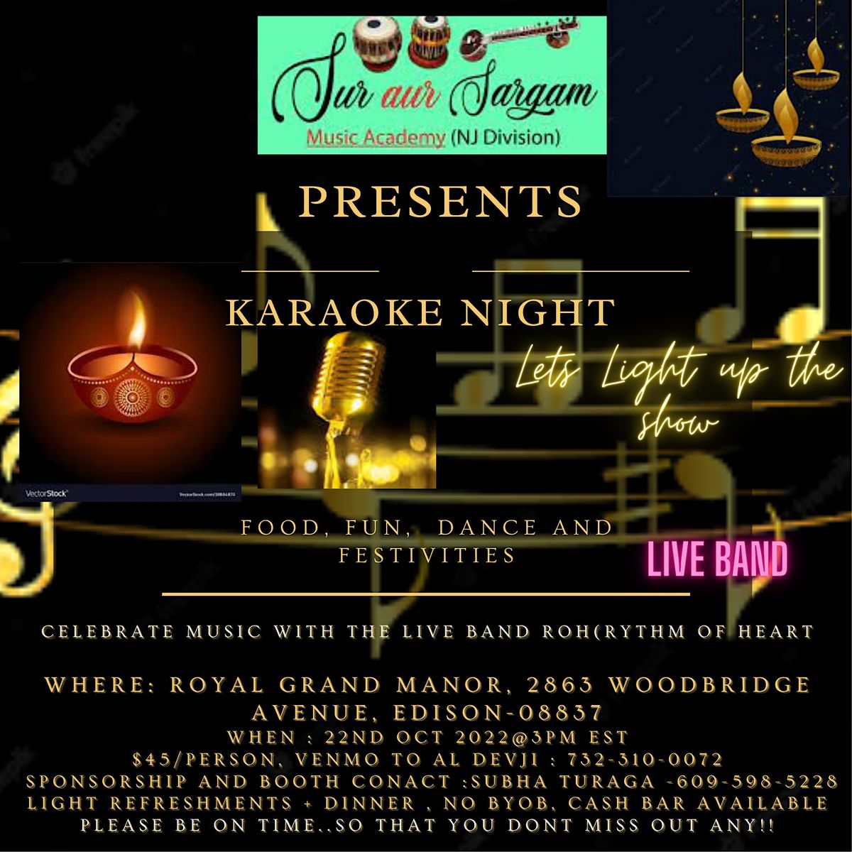 Diwali fun and Karoake ..sing out loud!!! | Royal Grand Manor, Edison ...