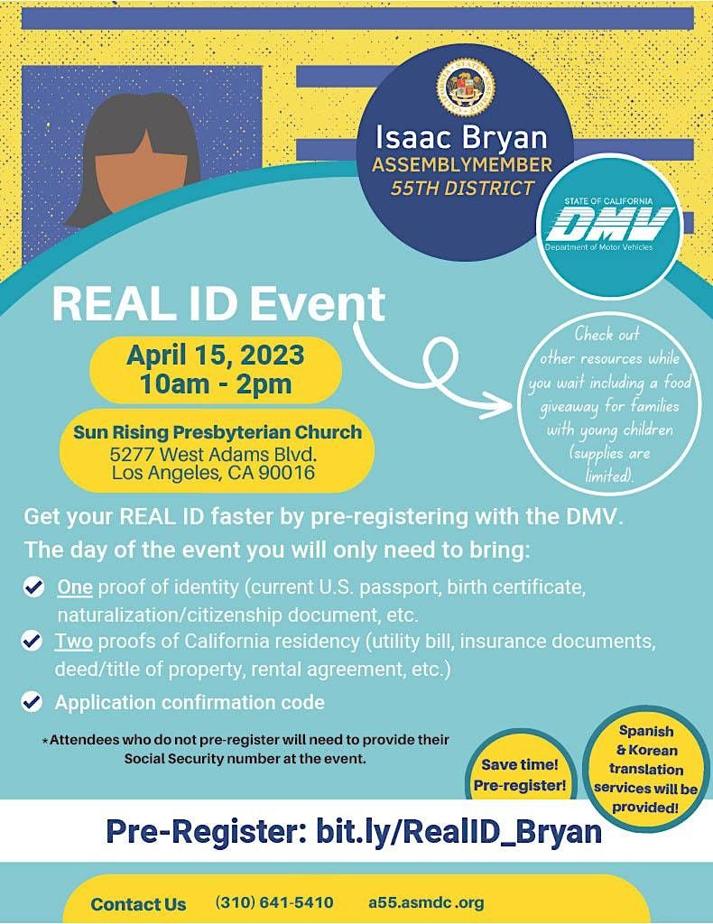 Real ID Event at Sun Rising Presbyterian Church, Los Angeles on 15th ...