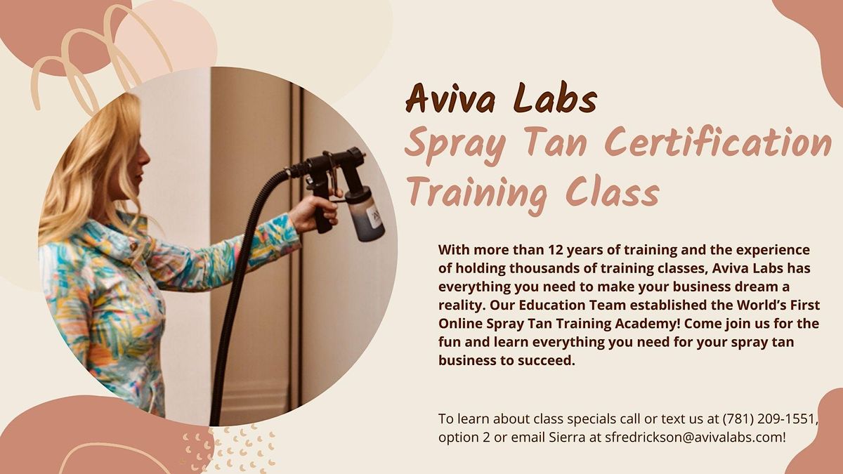 Miami Spray Tan Training Class Certification HandsOn June 18th