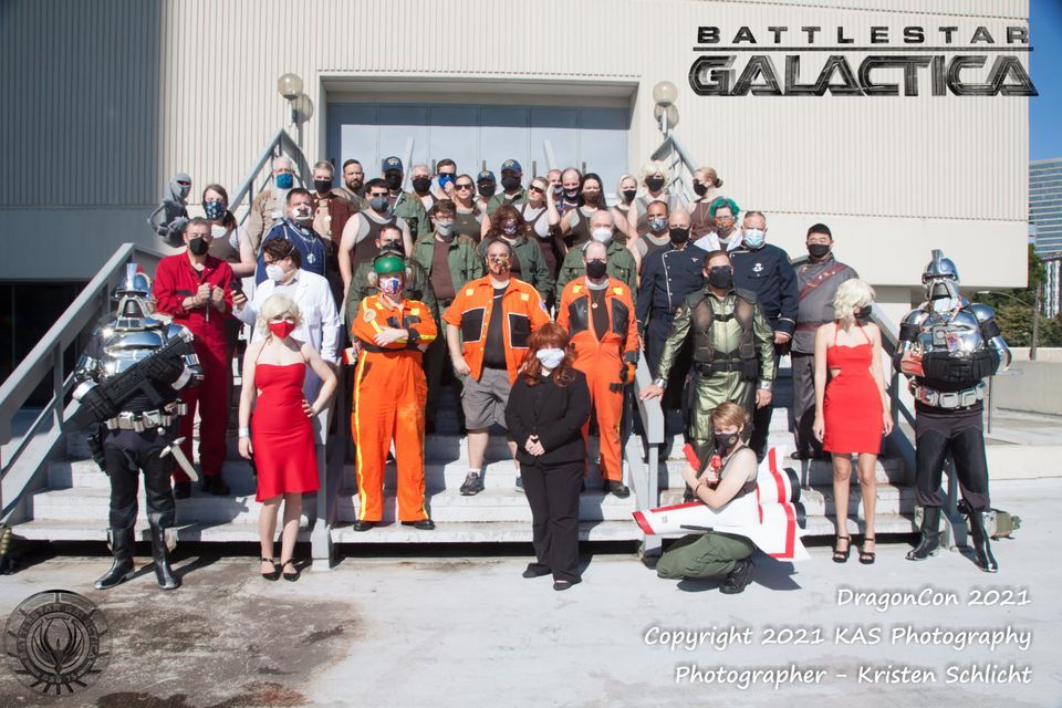 2022 Battlestar Galactica DragonCon Photoshoot Hilton Atlanta Steps A