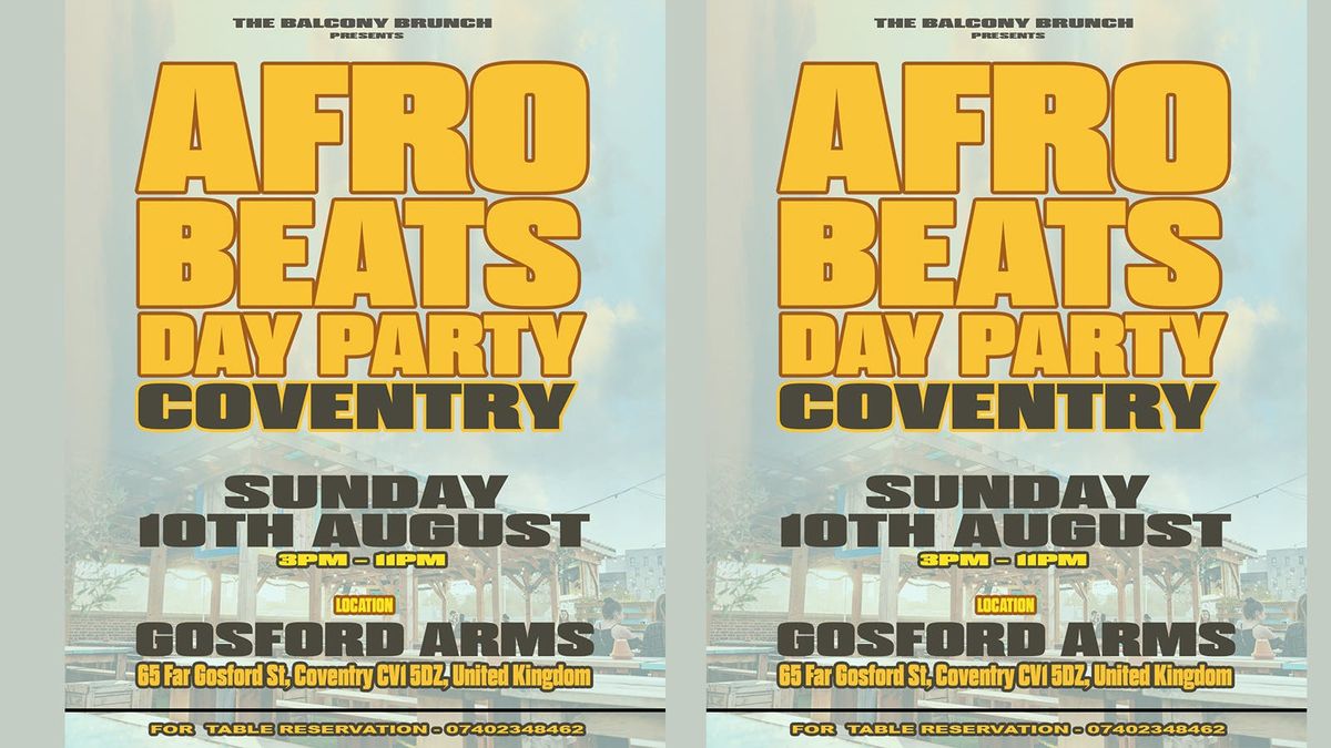 AFROBEATS DAY PARTY (COVENTRY)