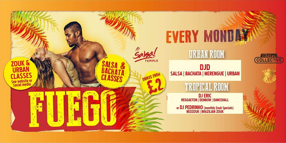 FREE SALSA CLASS EVERY MONDAY FREE ENTRY ALL NIGHT - FREE PROSECCO & BOOTH